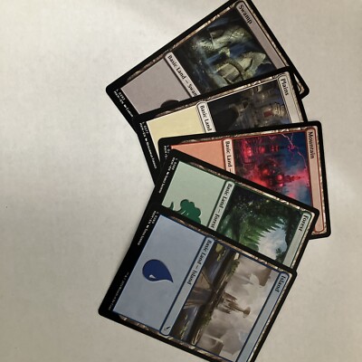 1000 Basic Lands Magic The Gathering Lands - From Mixed Sets 200 Of Each Land