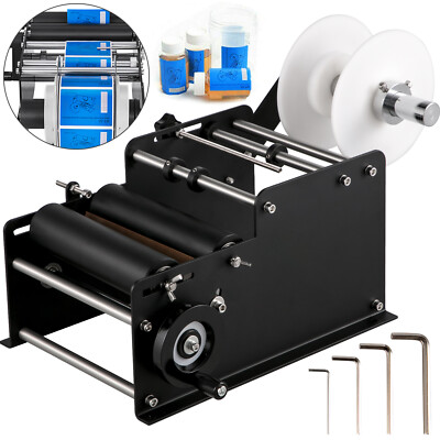 VEVOR Manual Labeling Machine MT-30 Semi Automatic Label Applicator Round Bottle