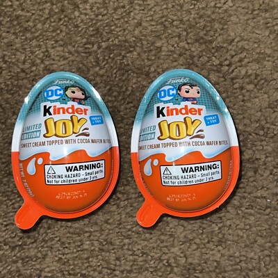 Kinder Joy NYCC Funko DC Superheroes LOT OF 2 Factory Sealed Egg | Rare LE NEW
