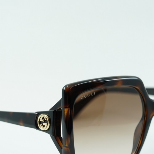 Pre-owned Gucci Gg0876s 002 Havana/brown 60-20-130 Sunglasses