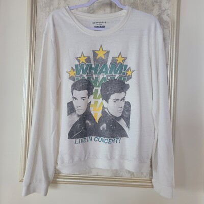 Recycled Karma Wham Small Lightweight Oversized Sweatshirt Live In Concert Wham!