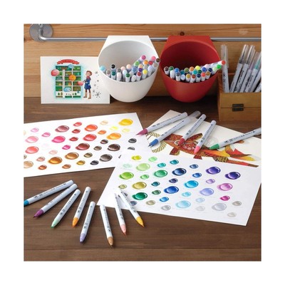 Kuretake Zig Clean Color Real Brush 90 Colors Set, AP-Certified, Flexible Bru...