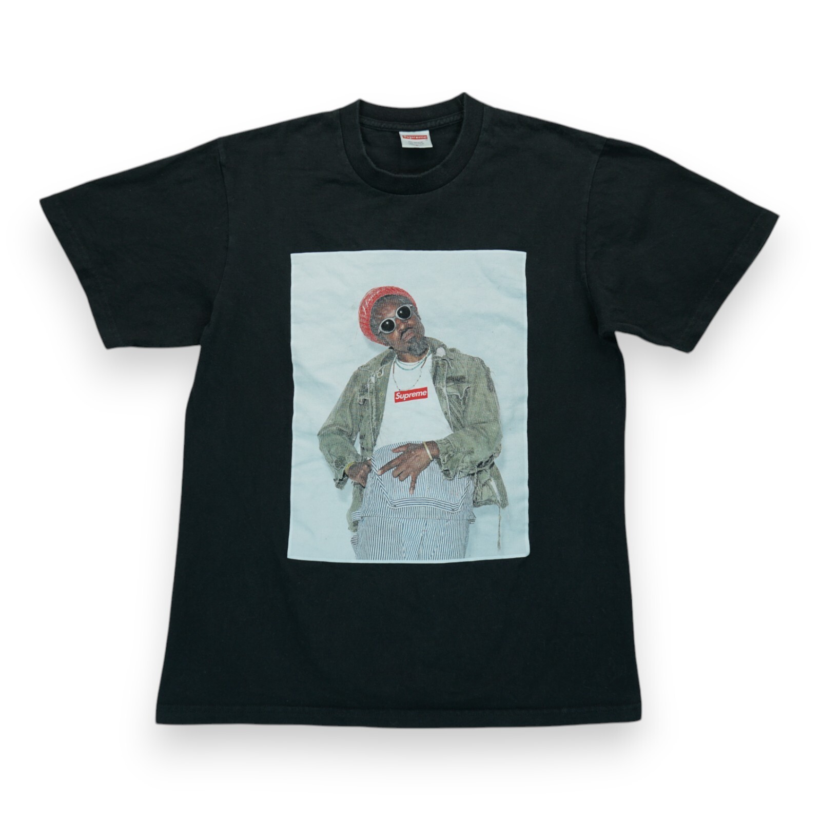 SUPREME Mens T-Shirt Small Black Andre 3000 Outkast Box Logo