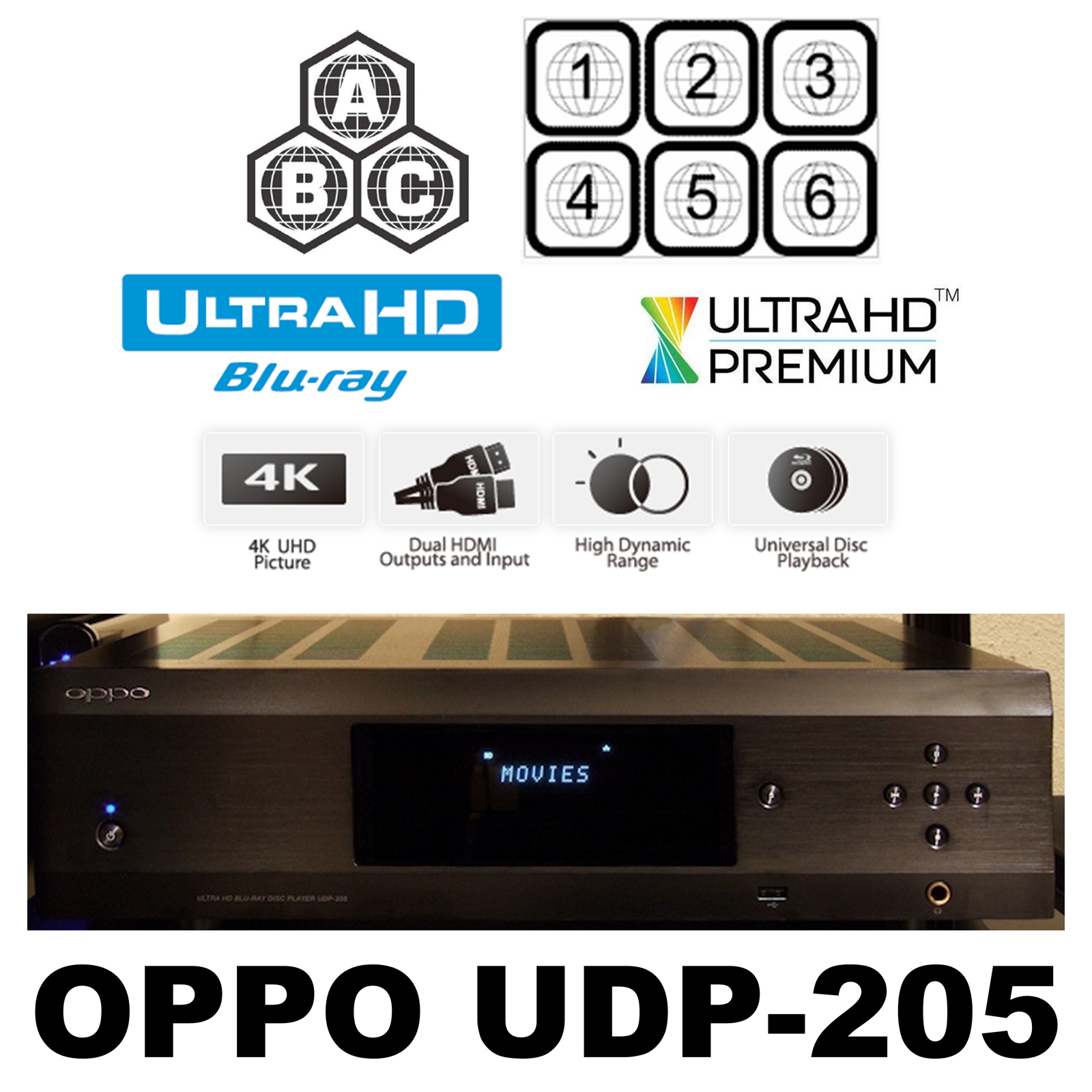 OPPO UDP-205 4K UHD Blu-rayプレーヤー OPPO UDP-205 4K Ultra High Definition Audiophile Blu-ray