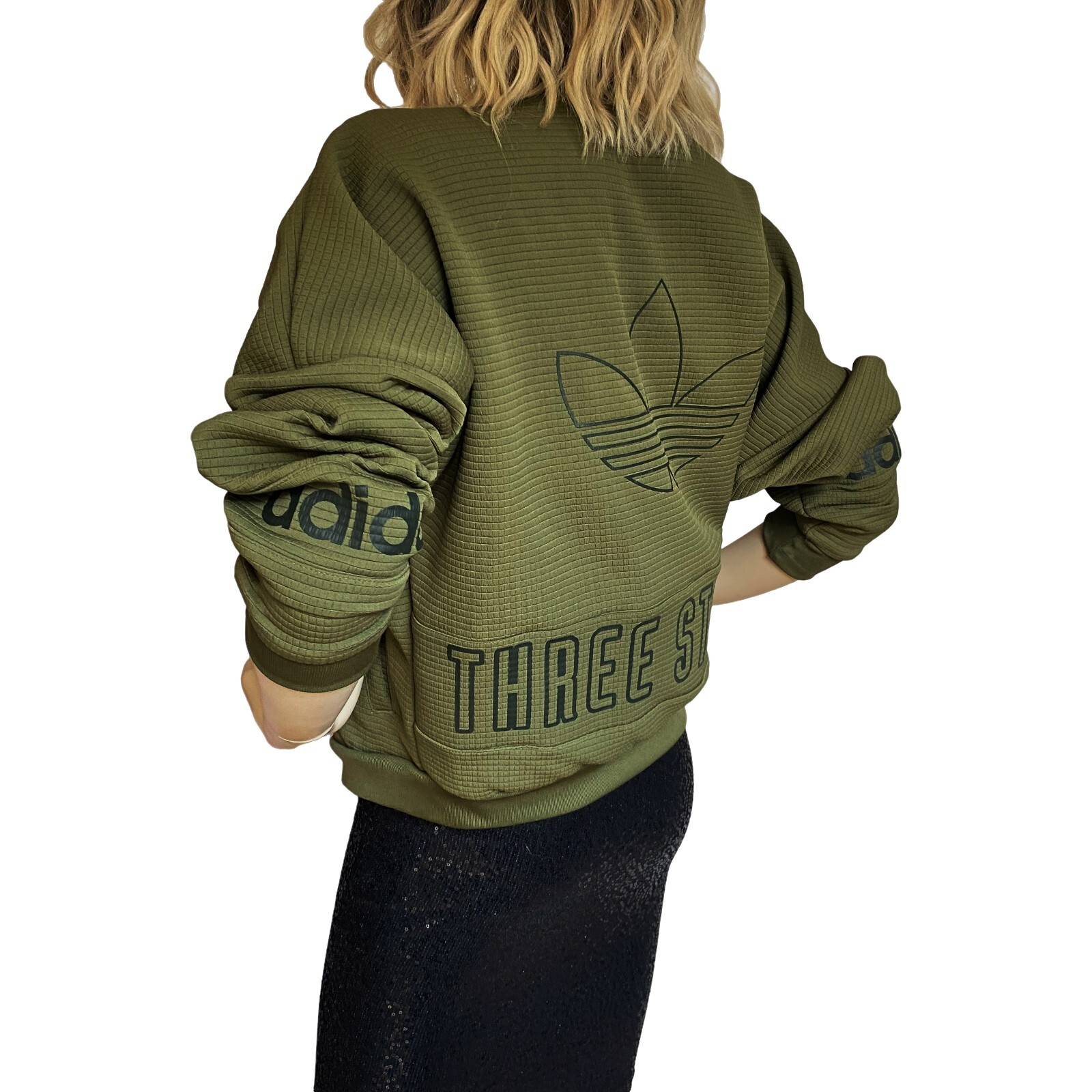 Adidas Originals NWOT Khaki Olive Green Quilted Bomber