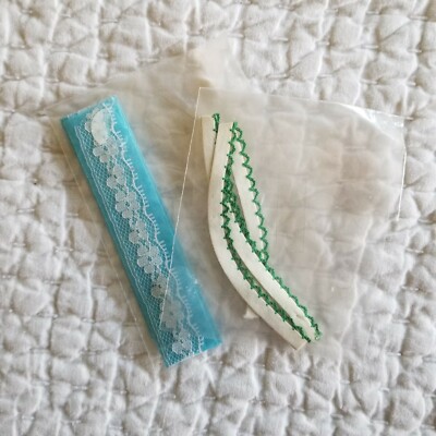 Two Vintage Sewing Notions Lace Trim Pieces