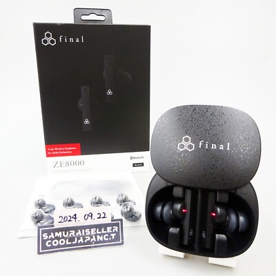 Final ZE8000 Bluetooth Wireless Earphone Active Noise Canceling 8K Sound Black