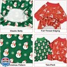 Vehomy 2-Pack Christmas Dog Pajamas Xmas Pet Pjs with Snowman Elk Patterns Christmas Dog Onesie Jumpsuits Jammies Clothes Stretchy Shirts Comfy Outfit Costume Apparel for Small Medium Large Dogs XS