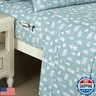 Elegant Comfort Luxury Soft Bed Sheets Holiday Pattern 1500 Premium Hotel Quality Microfiber - Softness Wrinkle and Fade Resistant (4-Piece) Bedding Set, Twin, Blue Polar Bear
