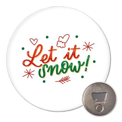 Magnet Let it Snow Flaschenöffner Let it Snow Geschenkidee Präsent Mitbringsel S