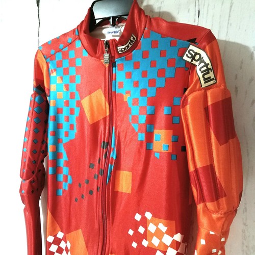 Sportful Padded Suit Italy XXL Red Orange Geometric Ski