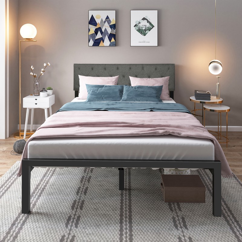 With Adjustable Upholstered Headboard
