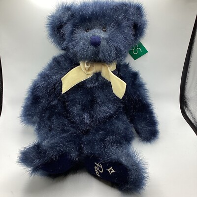 Russ Berrie Midnight Blue Retired ''Peace'' Stuffed 14'' Teddy Bear Plush NWT #4888