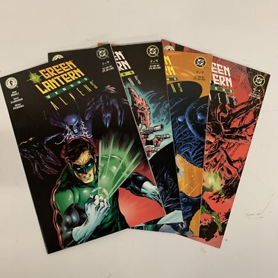 Green Lantern Versus Aliens #1 2 3 4 Complete DC Dark Horse Comics 2000 VF+ NM
