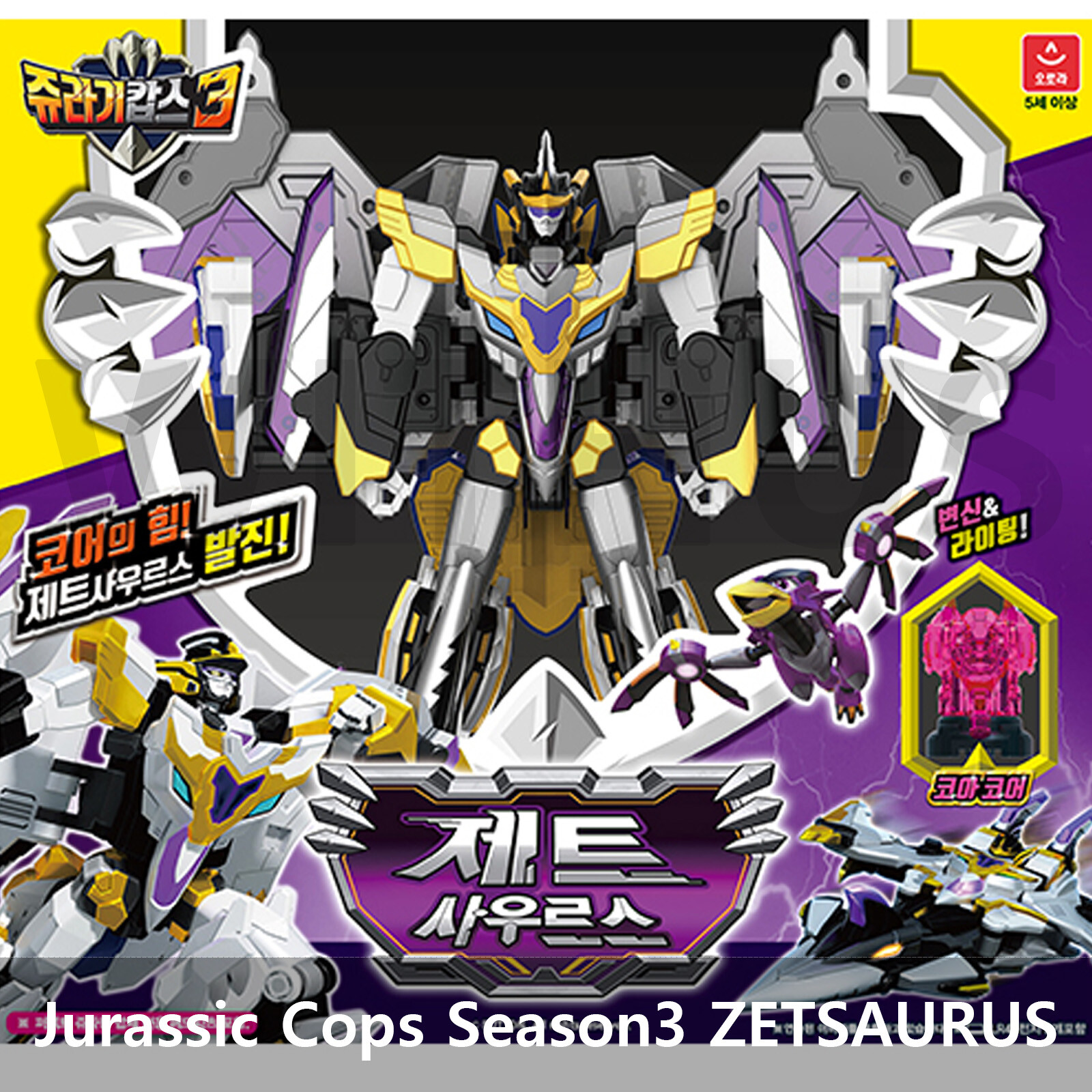 Jurassic Cops Season3 ZETSAURUS COA Core Transformer Robot