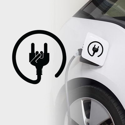 Watt'n Roll EV Aufkleber, Elektroauto Sticker, Lustiges Vinyl Auto Zubehör