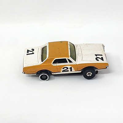 Aurora Slot Car Tuff Ones Cougar in White Butterscotch Black #21 1479 Vintage