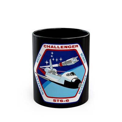 STS 6 (NASA) Black Coffee Mug