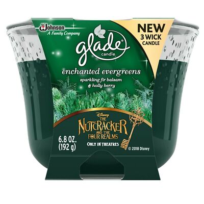 3 Enchanted Evergreens Balsam Fir Holly Berry-3 wick 6.8 oz 