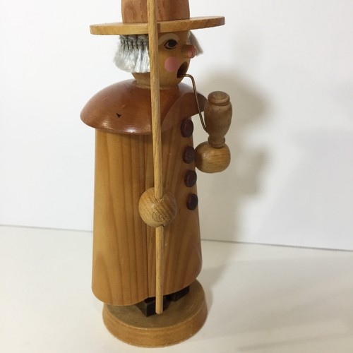 Vintage Erzgebirge Night Watchman German Wood Christmas Incense Smoker GDR 6.25