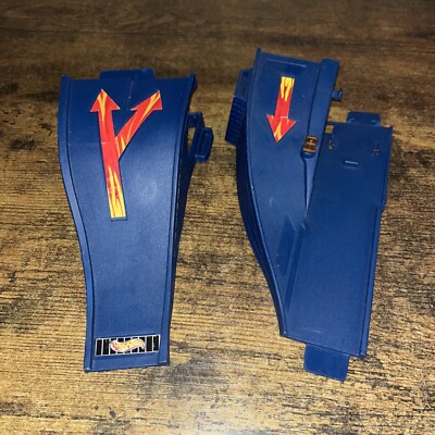 Two Hot Wheels Original Track Ramps one ramp goes up and the second goes down