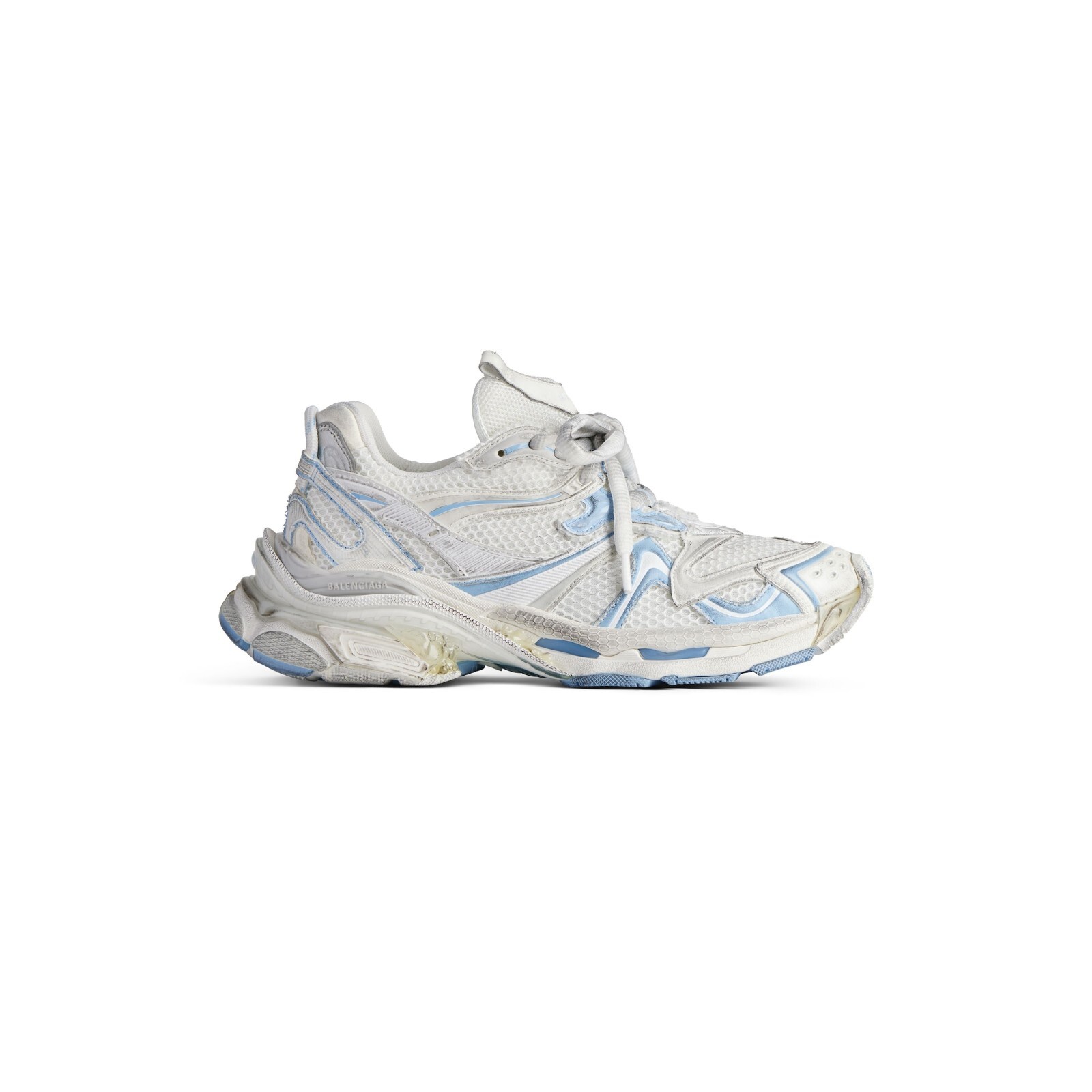 BALENCIAGA Runner 2.0 $1100 White/Light Blue/Grey Sneakers