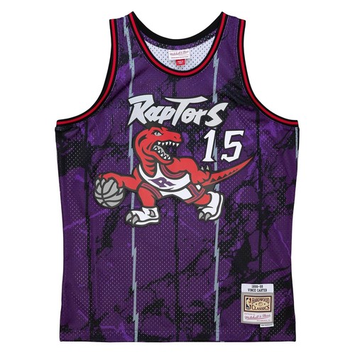 

MITCHELL - NESS TEAM MARBLE SWINGMAN ДЖЕРСИ TORONTO RAPTORS 1998 VINCE CARTE, Фиолетовый