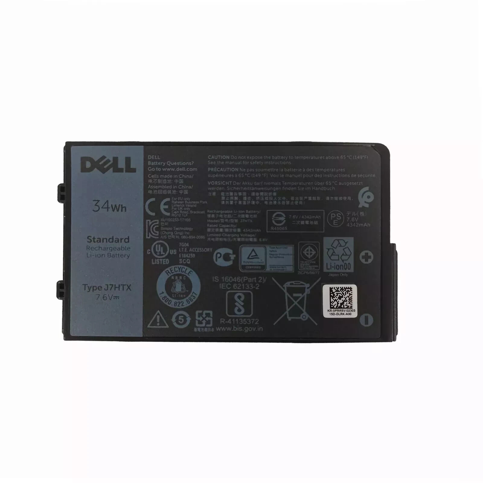 New Genuine 34Wh J7HTX Battery Dell Latitude 12 7212,12 7202