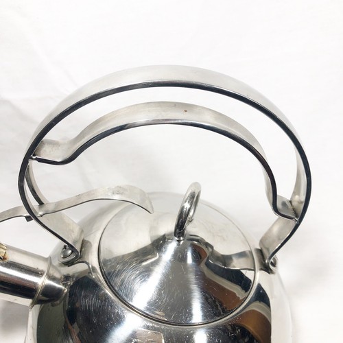 Vintage Corlini By Roscan Stainless Steel Tea Kettle Mid Century Modern