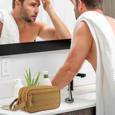 Men's Travel Toiletry Bag Water-Resistant Organizer Kit for Shaving Gym Case US