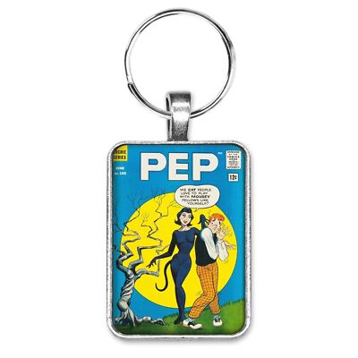 PEP #155 Cover Key Ring or Necklace Archie Comics Book Jewelry Sexy Cat Woman