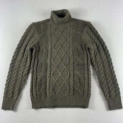 EXPRESS TURTLENECK SWEATER WOMENS SMALL WOOL BLEND GREEN LONGSLEEVE PULLOVER NWT