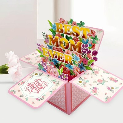 Carte de fête des mères, carte d'anniversaire, cadeau de fête des mères,