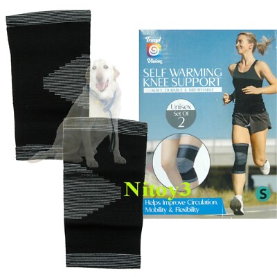 Trend Vision Self Warming Compression Knee Support-Unisex Pair Small: 11.5 