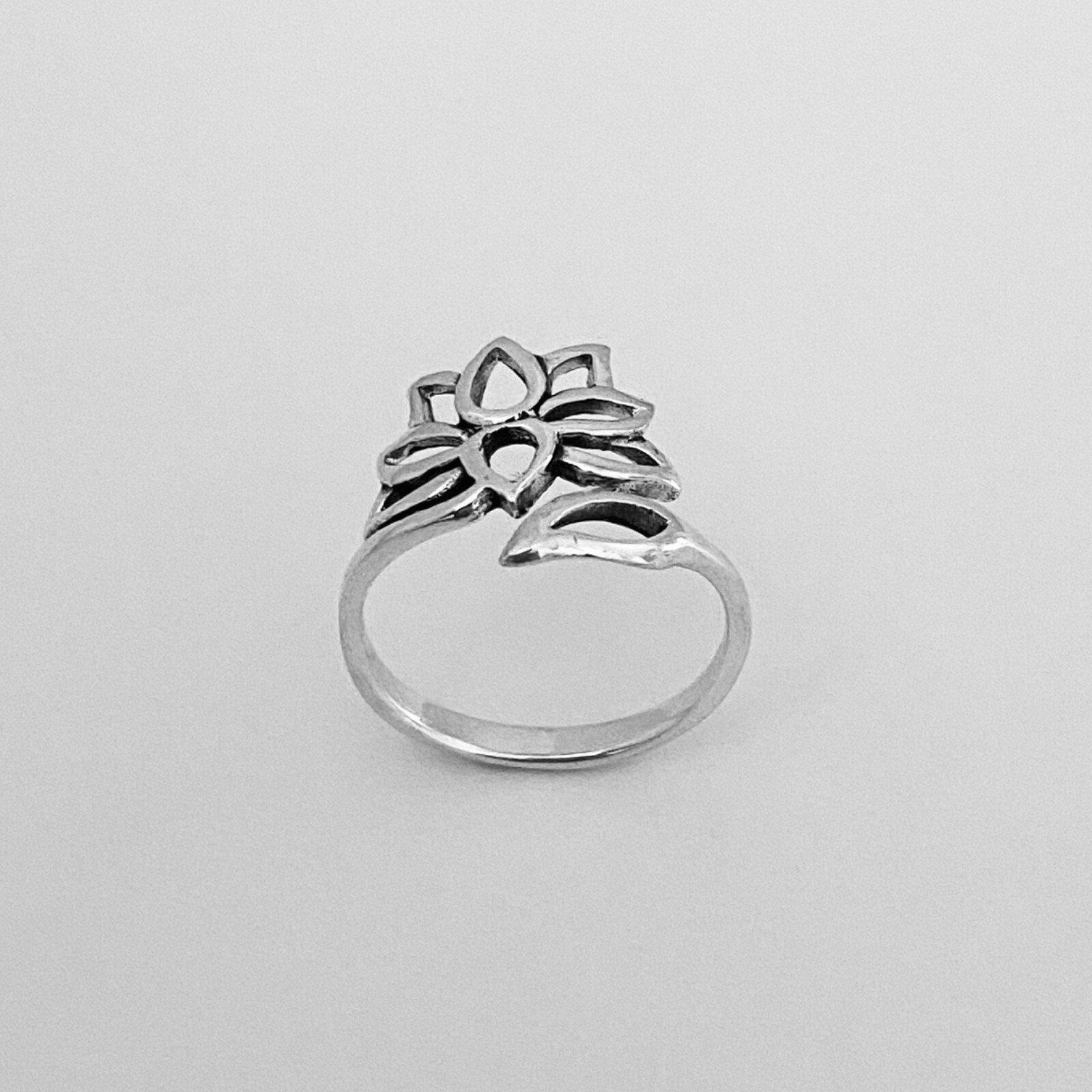 Sterling Silver Lotus Flower Ring, Lotus Ring, Flower Ring