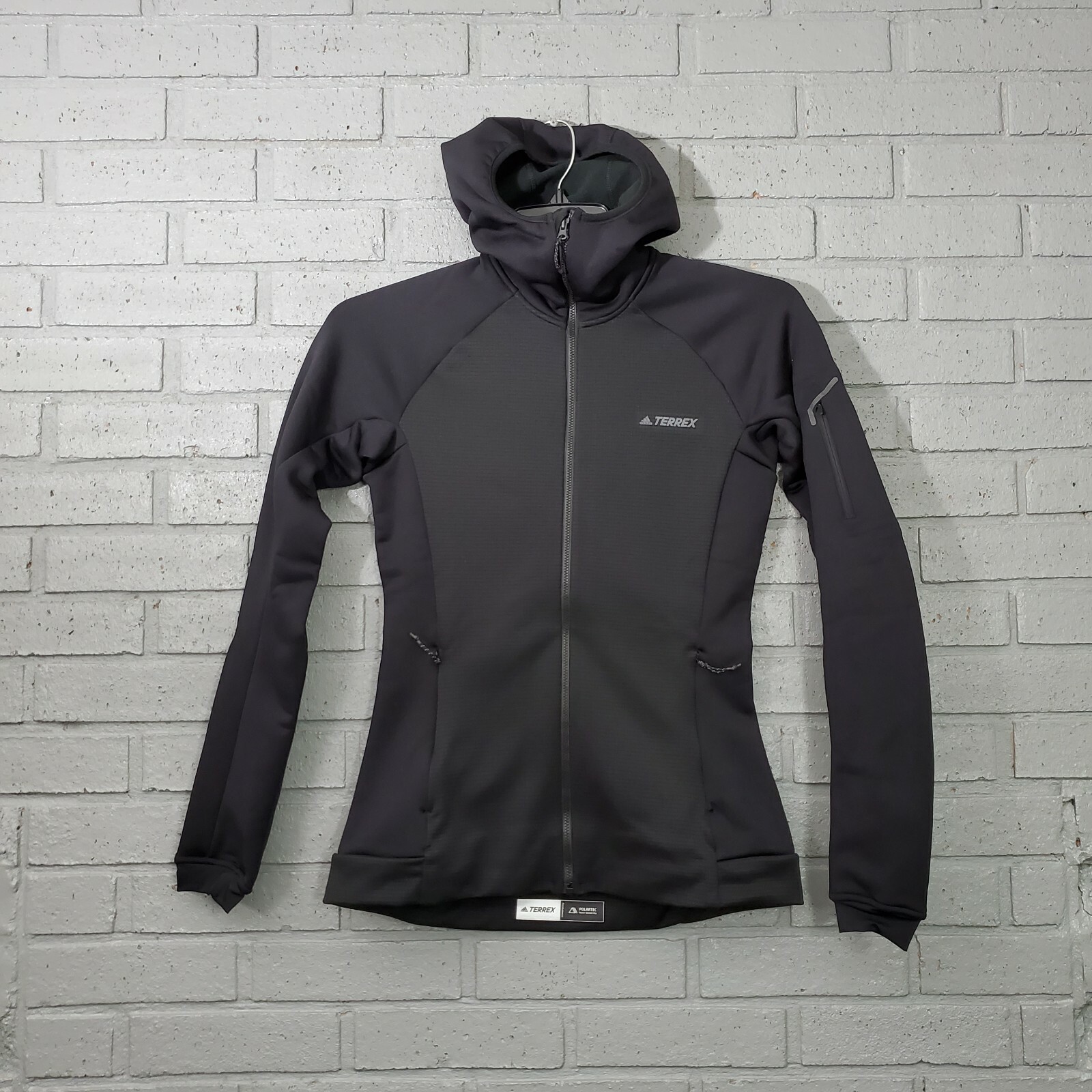 $120 Adidas Women's Size S Terrex Stockhorn Black Hooded Fleece Jacket  CY9107 | eBay