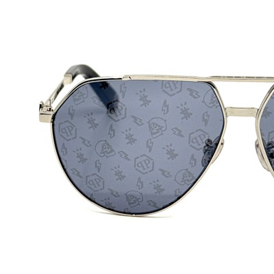 Pre-owned Philipp Plein New,  Sunglasses Plein The Skull Spp007 Col.528l Authentic In Gray