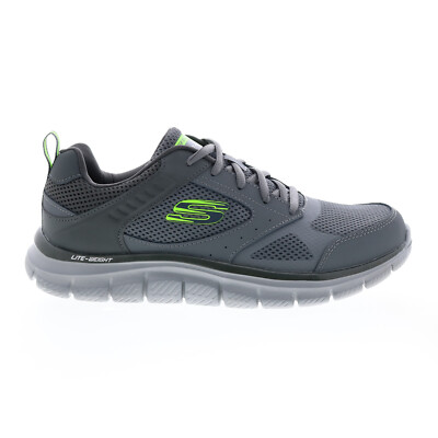 

Skechers Track Syntac 232398W Мужские Серые Широкие Кроссовки Lifestyle Обувь, Серый, Skechers Track Syntac