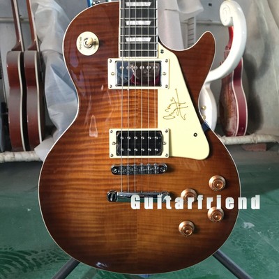 Factory Standard LP Electric Guitar Mahogany Body Flame Maple Top Sunburst Color