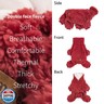 Fitwarm Turtleneck Fleece Dog Sweater Pajamas, Warm Winter Dog Clothes for Small Dogs Boy Girl, Fuzzy Pet Onesie with Feet, Red, XXL