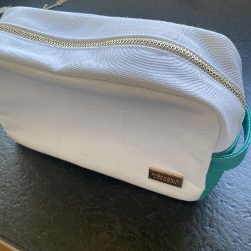 "carrie" Teal Toiletry Case Pouch Aqua Nwt$45