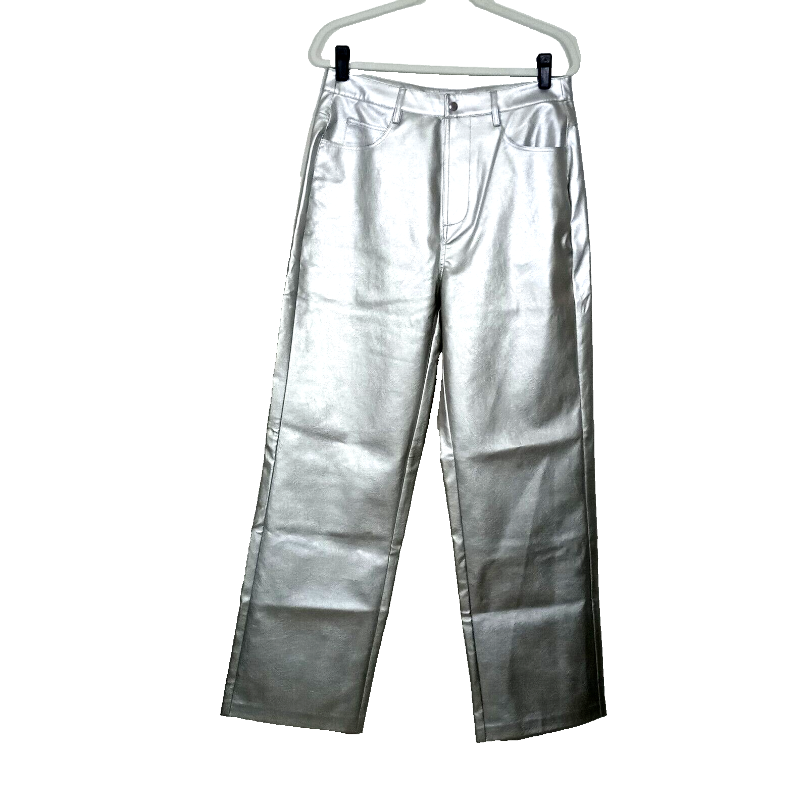 NKNIT vegan leather short pants silver② vegan leather short pants | NKNIT