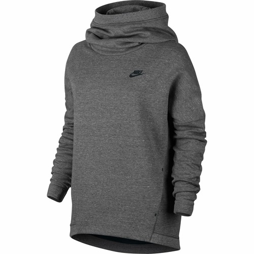 

Женский пуловер с длинными рукавами Nike Sportswear Tech Fleece, серо-черный, Grey/black