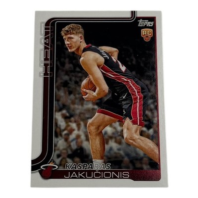 2025 Topps Basketball Kasparas Jakucionis Rookie Card RC #220 Miami Heat Guard