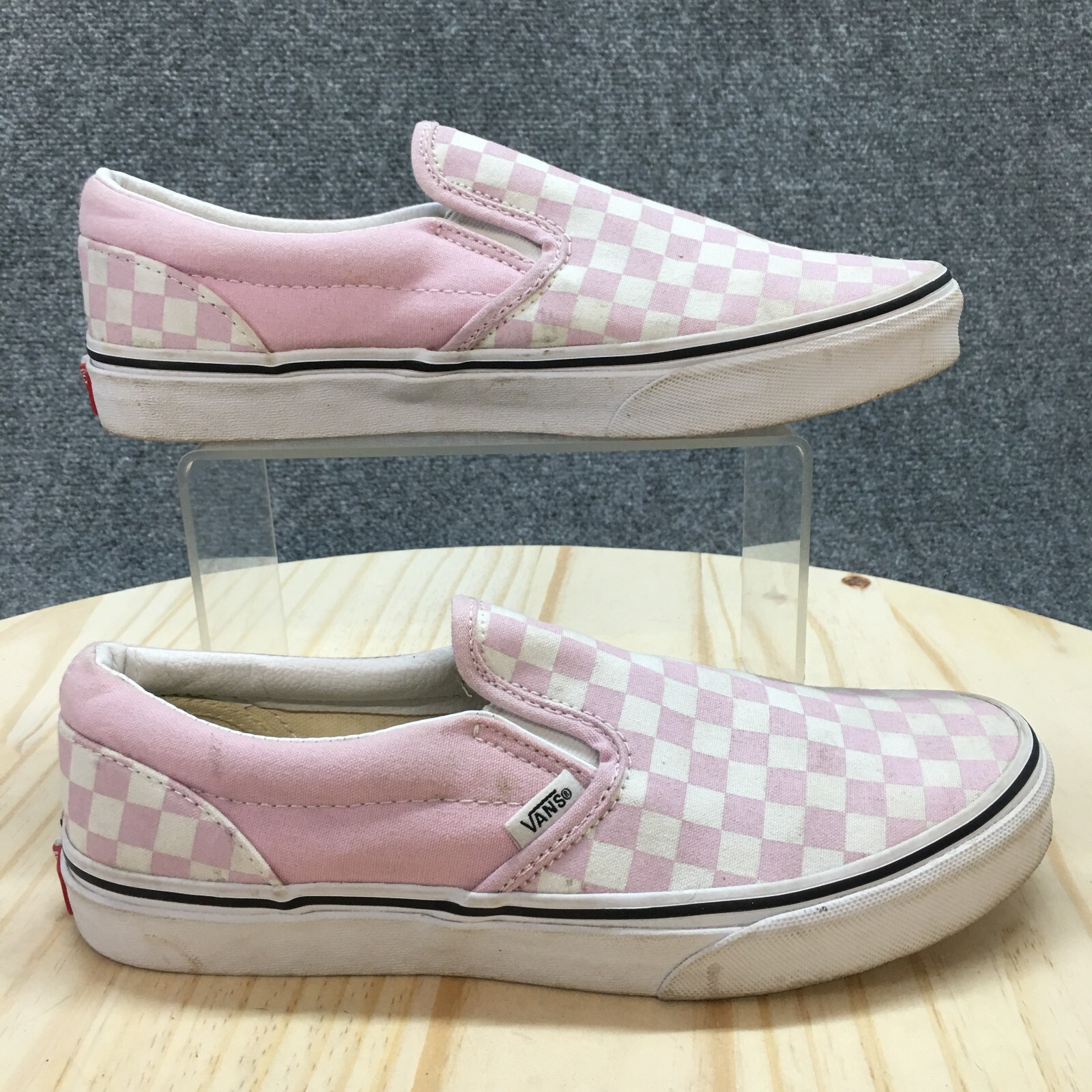 kids Euroヴィンテージ Vans Shoes Youth 7 Girls Classic Slip On Checkerboard