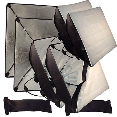 2pcs Photography Photo Studio 20x20 Softbox Mounting Lighting Reflector Strobe