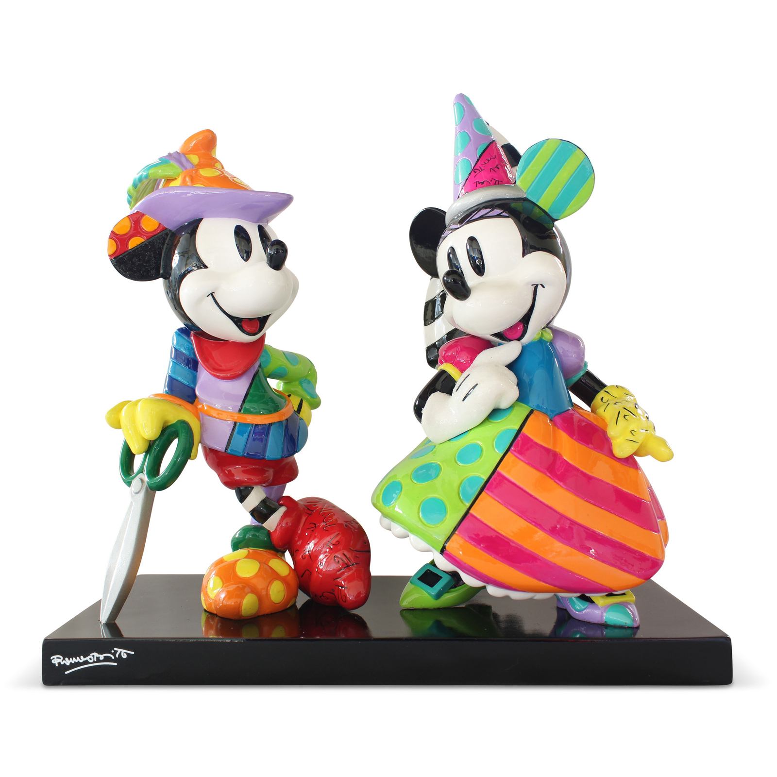 Enesco Disney by Britto Mickey and Minnie Mouse Royalty Figurine 10.04 Inch 28399219544 | eBay