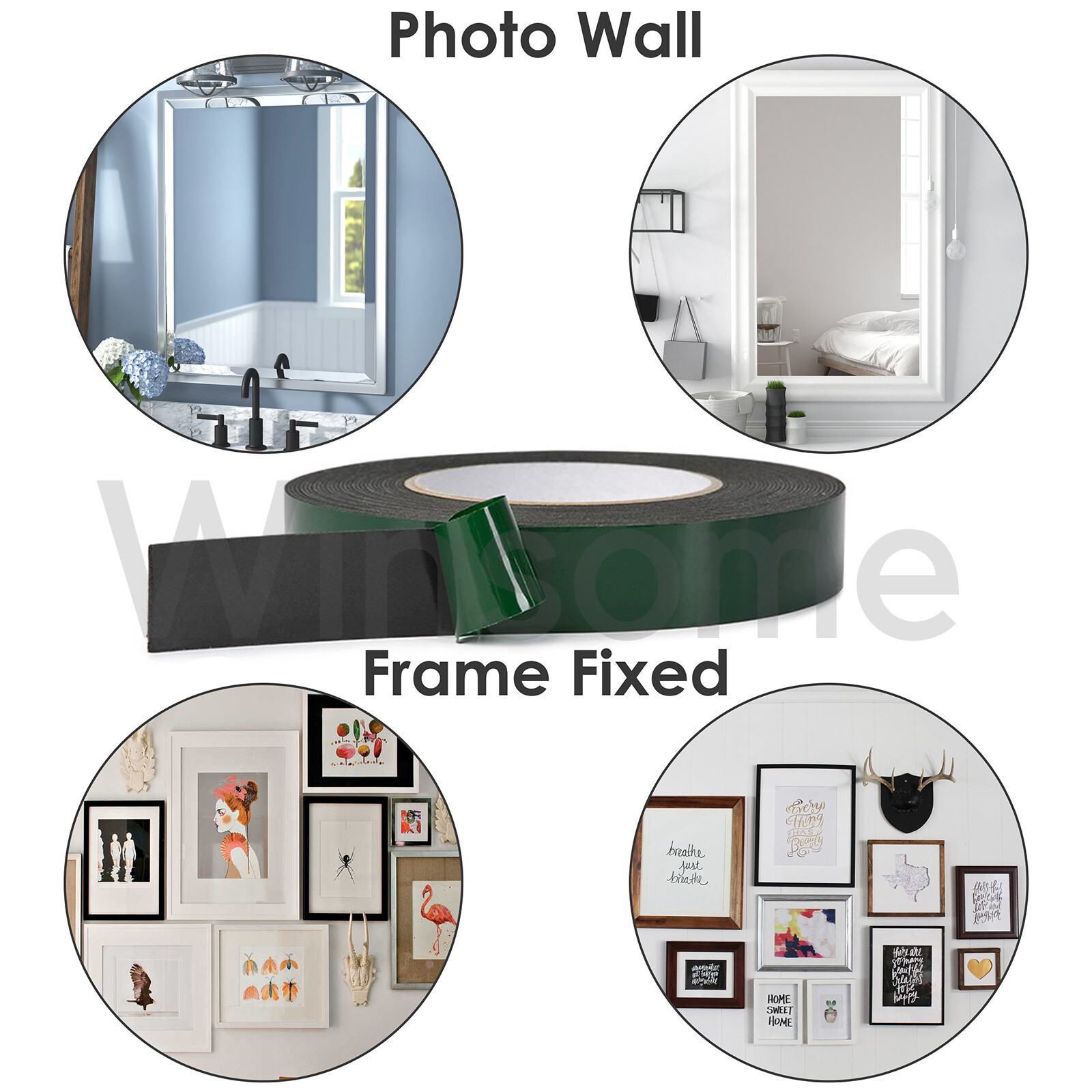 10m Double Sided Acrylic Foam Tape Strong Adhesive Art Craft Mount