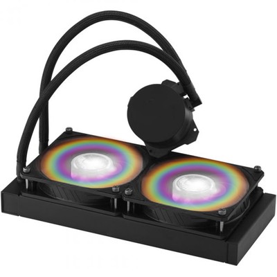 Gaming Liquid CPU Cooler RGB Black LGA 1150 1851 Intel AMD