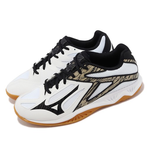 

Мужские волейбольные кроссовки Mizuno Thunder Blade 3 White Black Gum V1GA2170-09, Белый, Thunder Blade 3